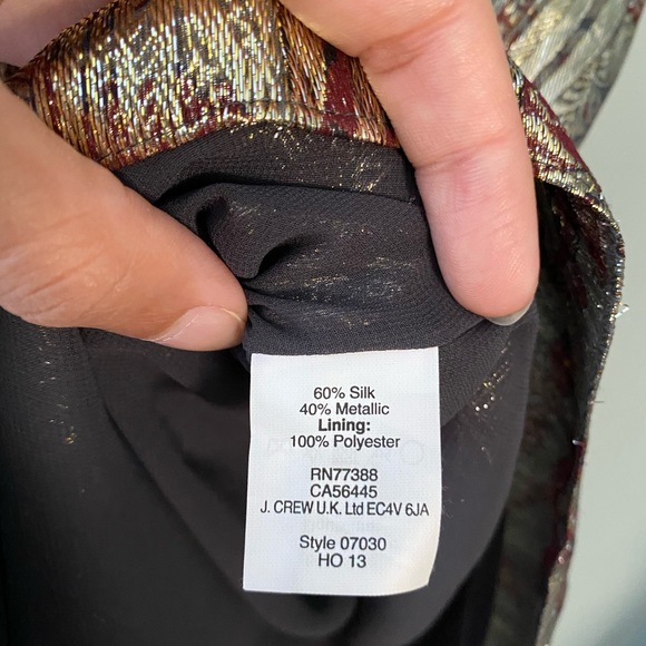 J. Crew silk paisley v-neck sleeveless blouse - Picture 5 of 6